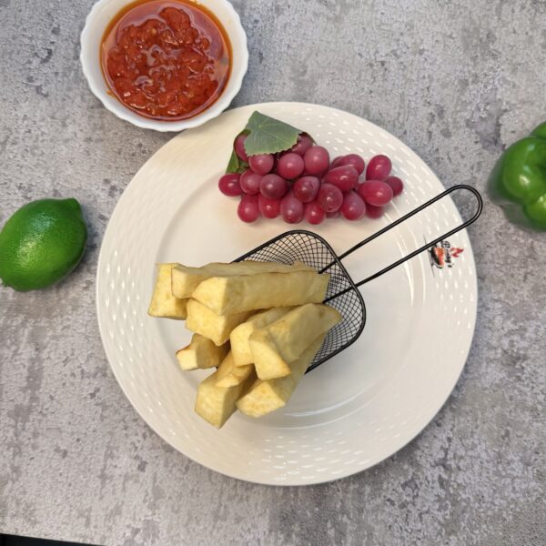 FRIED SWEET POTATO, PROTEIN & SAUCE
